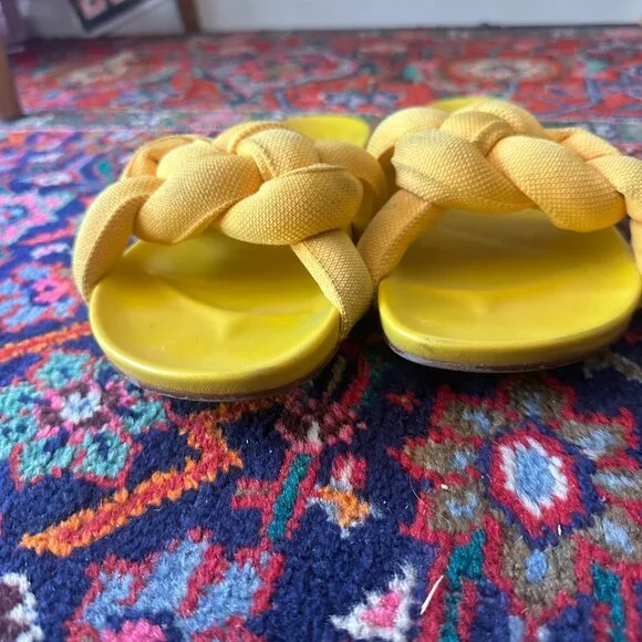 ROTHY'S Bubble Slide Slip-On Sandals Women’s Size 12.5 Canary Yellow Retired - Picture 8 of 14